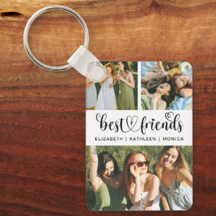 Best Friend BFF Photo Collage Best Friends Forever Sleutelhanger