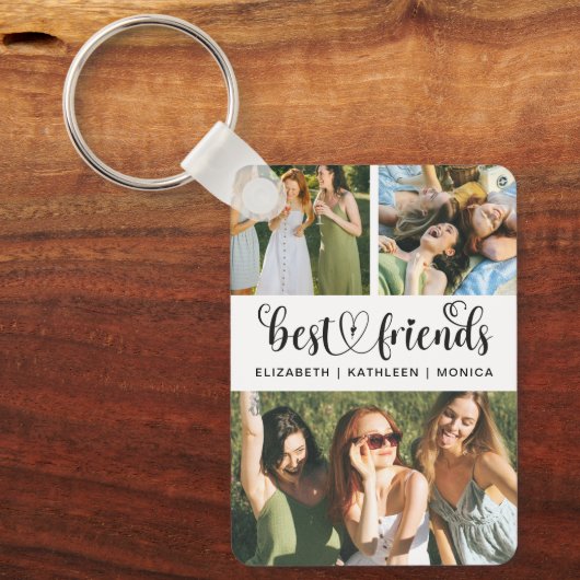 Best Friend BFF Photo Collage Best Friends Forever Sleutelhanger (Voorkant)