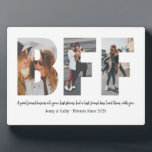 Best Friend BFF Photo Collage Besties Simple Quote Fotoplaat<br><div class="desc">Beste vrienden zijn de zussen die het leven ons geeft! Een eerbetoon aan de band slechts beste vrienden begrijpen, deze druk kenmerkt 3 van uw favoriete foto's van u en uw BFF. U kunt de foto, citaatnamen en kleur van de plak gemakkelijk aanpassen door "het"op sidebar tabel aan te passen....</div>