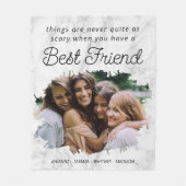 Best Friend BFF Photo Fleece Blanket (Voorkant)