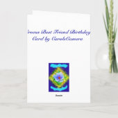 Best Friend Birthday Blue Crocus Kaart (Achterkant)
