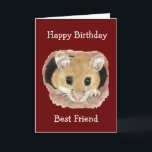 Best Friend Birthday Cute Peking Mouse Fun Kaart<br><div class="desc">Fijne verjaardag voor de Big Cheese in mijn leven voor die speciale vriend com com.</div>