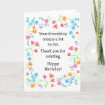 Best Friend Birthday Friend appreciation Floral    Kaart<br><div class="desc">Van gekke grappen tot serieuze romantische uitlatingen, de MiKa Art Zazzle shop heeft iets voor iedereen. Canadees, Japanse geschenken, sieraden, hoesjes voor elektronische apparaten, leuke knoppen, kopjes voor mok, siervoorwerpen, kaarten en posters... . Neem alstublieft wat tijd en kijk rond. Je kunt zelfs iets vinden waarvan je niet wist dat...</div>