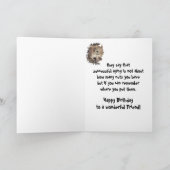 Best Friend Birthday Fun with Squirrel Kaart (Binnen)