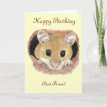 Best Friend Birthday Mouse Wenskaart Kaart<br><div class="desc">Verander de beste vriend van je moeder,  zus... . Wie ook een fan is van muizen,  natuur,  wilde dieren of dieren. com com com.</div>