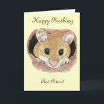 Best Friend Birthday Mouse Wenskaart Kaart<br><div class="desc">Verander de beste vriend van je moeder,  zus... . Wie ook een fan is van muizen,  natuur,  wilde dieren of dieren. com com com.</div>
