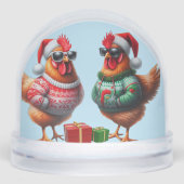 Best Friend Chicken Christmas Snow Globe Sneeuwbol (Voorkant)