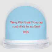Best Friend Chicken Christmas Snow Globe Sneeuwbol (Achterkant)
