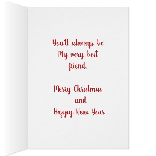 Best Friend Christmas Card (Binnen (Rechts))