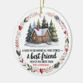 Best Friend Christmas | Personalized Holiday Keramisch Ornament (Links)