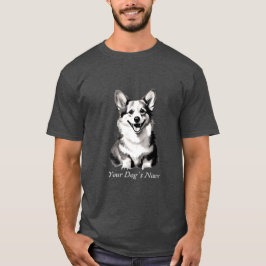 Best Friend Corgi Black and White Silohuette T-shirt