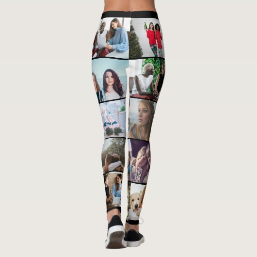 Best Friend Custom Photo Collage creëer je eigen L Leggings (Achterkant)