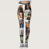 Best Friend Custom Photo Collage creëer je eigen L Leggings (Voorkant)