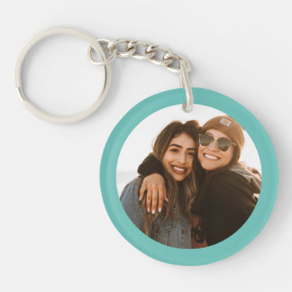 Best Friend Custom Photo Creëer je eigen blauw Sleutelhanger