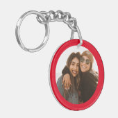 Best Friend Custom Photo Creëer je eigen rood Sleutelhanger (Voorkant Links)