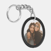 Best Friend Custom Photo Creëer je eigen zwart Sleutelhanger (Voorkant Links)