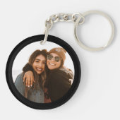 Best Friend Custom Photo Creëer je eigen zwart Sleutelhanger (Achterkant)
