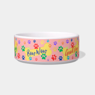 Best Friend Customizable Paws & Bones Dog Bowl Voerbakje