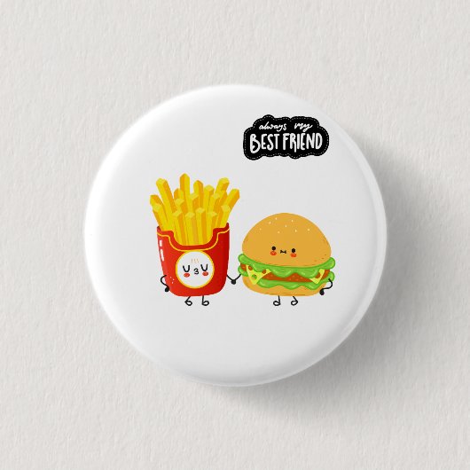 Best Friend Cute Food Ronde Button 3,2 Cm (Voorkant)