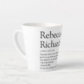 Best Friend Definition Fun Black en White Latte Mok (Linkerhoek)