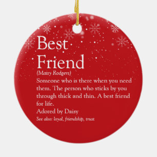 Best Friend Definition kerstfoto Keramisch Ornament