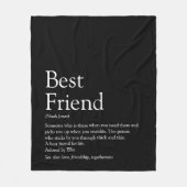 Best Friend Definition Specialized Fleece Deken (Voorkant)