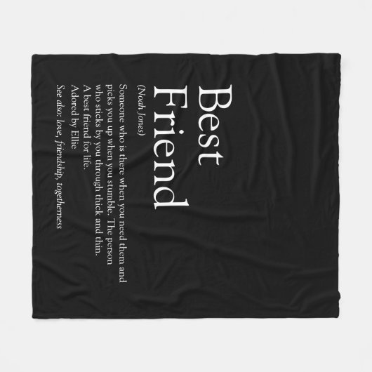 Best Friend Definition Specialized Fleece Deken (Voorkant (Horizontaal))