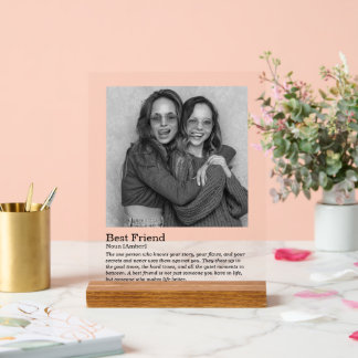 Best Friend dictionary Definition wedding gift Acryl Bord