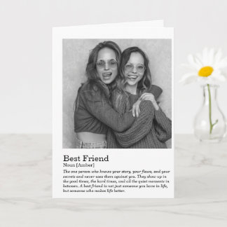 Best Friend dictionary Definition wedding gift Kaart
