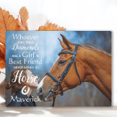 Best Friend Equestrian Horse Lover Foto van Girl Fotoplaat