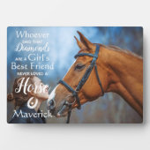 Best Friend Equestrian Horse Lover Foto van Girl Fotoplaat (voorkant)