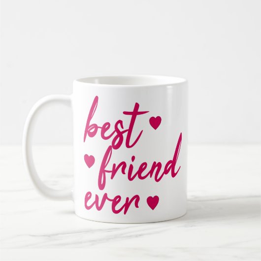 Best Friend Ever Funny Pink Friendship Quotes Koffiemok (Links)