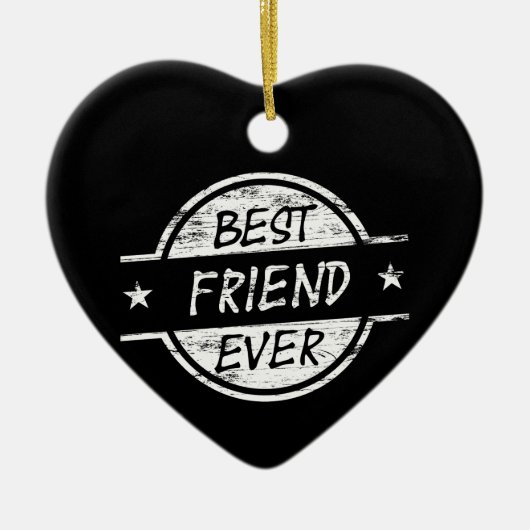 Best Friend Ever White Keramisch Ornament (Voorkant)