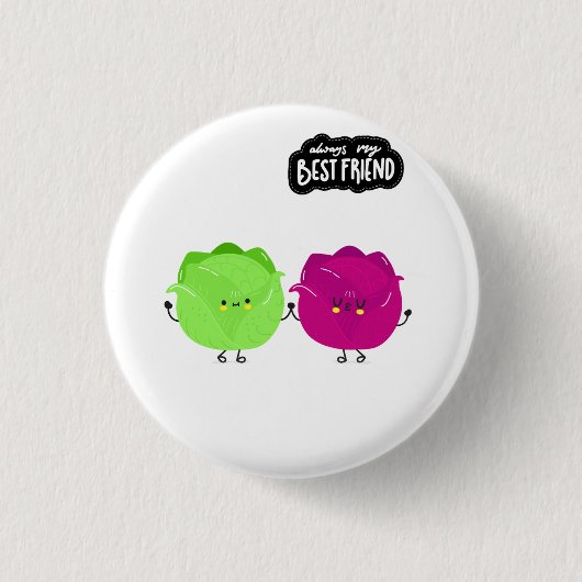 Best Friend Food Friendship Ronde Button 3,2 Cm (Voorkant)