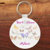 Best Friend Forever Butterfly Sleutelhanger (Voorkant)