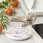 Best Friend Forever Butterfly Sleutelhanger (Zijkant)