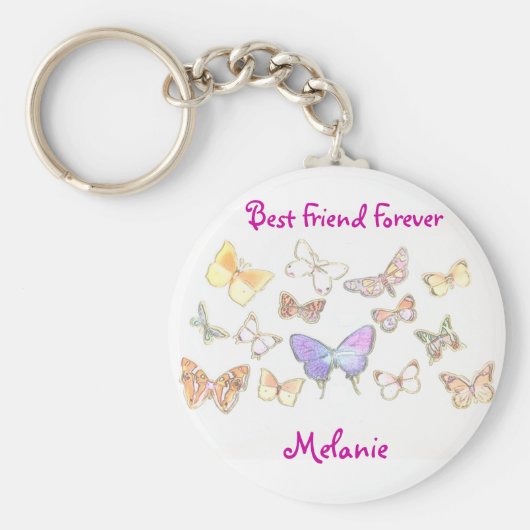 Best Friend Forever Butterfly Sleutelhanger (Voorkant)