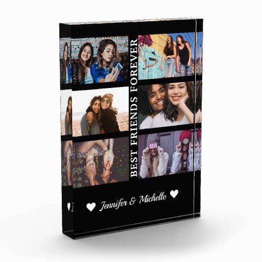 Best Friend Forever Custom 6 Foto collage & Name (Links)