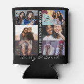 Best Friend Forever Custom 6 Foto collage & Name Blikjeskoeler (Achterkant)