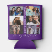 Best Friend Forever Custom 6 Foto collage & Name Blikjeskoeler (Achterkant)