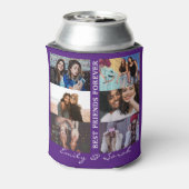 Best Friend Forever Custom 6 Foto collage & Name Blikjeskoeler (Blikje Achterkant)