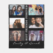 Best Friend Forever Custom 6 Foto collage & Name Fleece Deken (Voorkant)