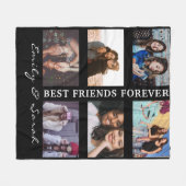 Best Friend Forever Custom 6 Foto collage & Name Fleece Deken (Voorkant (Horizontaal))