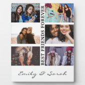 Best Friend Forever Custom 6 Foto collage & Name Fotoplaat (Voorkant)