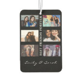 Best Friend Forever Custom 6 Foto collage & Name Luchtverfrisser (Achterkant)