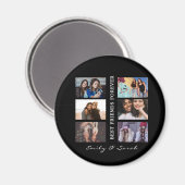 Best Friend Forever Custom 6 Foto collage & Name Magneet (Voorkant / Achterkant)