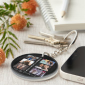 Best Friend Forever Custom 6 Foto collage & Name  Sleutelhanger (Voorkant Rechts)