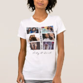 Best Friend Forever Custom 6 Foto collage & Name T-shirt (Voorkant)