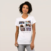 Best Friend Forever Custom 6 Foto collage & Name T-shirt (Voorkant volledig)