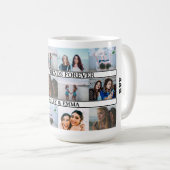Best Friend Forever Custom Names 12 Photo Collage Koffiemok (Voorkant rechts)